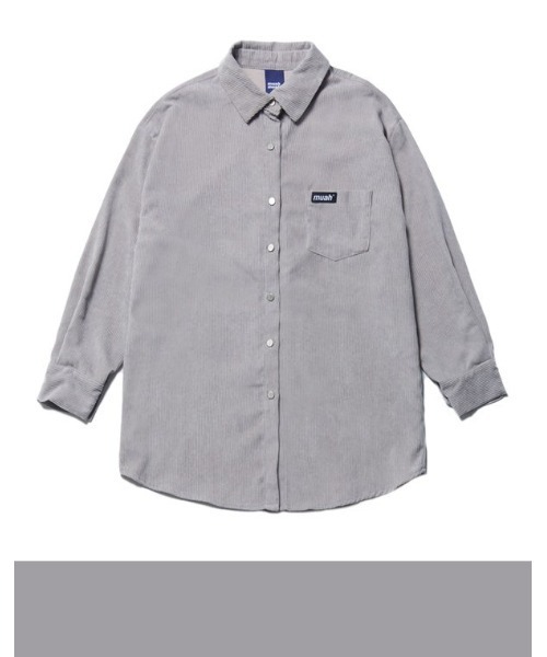 A'GEM/9 × .kom『muah muah/ムーアムーア』 CORDUROY OVER FIT SHIRT/コーデュロイ オーバーフィット チェックシャツ(シャツ/ブラウス)|muahmuah(ムーアムーア) A'GEM/9 × .kom『muah muah/ムーアムーア』 CORDUROY OVER FIT SHIRT/コーデュロイ オーバーフィット チェックシャツ(シャツ/ブラウス)|muahmuah(ムーアムーア)