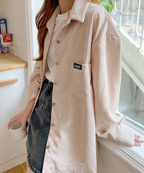 A'GEM/9 × .kom『muah muah/ムーアムーア』 CORDUROY OVER FIT SHIRT/コーデュロイ オーバーフィット チェックシャツ(シャツ/ブラウス)|muahmuah(ムーアムーア) A'GEM/9 × .kom『muah muah/ムーアムーア』 CORDUROY OVER FIT SHIRT/コーデュロイ オーバーフィット チェックシャツ(シャツ/ブラウス)|muahmuah(ムーアムーア)