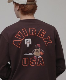 AVIREX | 《WEB&DEPOT限定》ON THE COURT BEAR L/S T-SHIRT / オン ザ コート ベア 長袖 Tシャツ / AVIREX / アヴィレック(Tシャツ/カットソー)