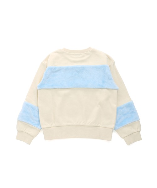 JENNI belle(ジェニィベル)の「【WEB限定】ボア切替えトレーナー(スウェット・キッズ・アイボリー/ブラック/ミント・130cm/140cm/150cm/160cm)」の16枚目の写真