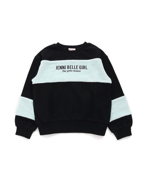 JENNI belle(ジェニィベル)の「【WEB限定】ボア切替えトレーナー(スウェット・キッズ・アイボリー/ブラック/ミント・130cm/140cm/150cm/160cm)」の17枚目の写真