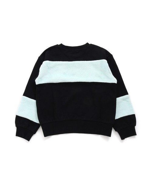 JENNI belle(ジェニィベル)の「【WEB限定】ボア切替えトレーナー(スウェット・キッズ・アイボリー/ブラック/ミント・130cm/140cm/150cm/160cm)」の18枚目の写真