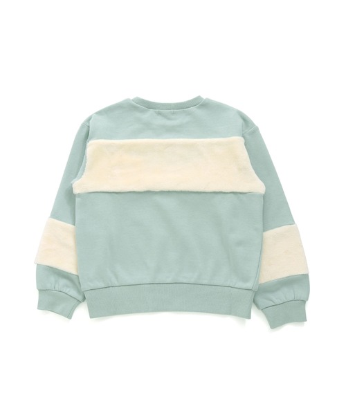 JENNI belle(ジェニィベル)の「【WEB限定】ボア切替えトレーナー(スウェット・キッズ・アイボリー/ブラック/ミント・130cm/140cm/150cm/160cm)」の20枚目の写真