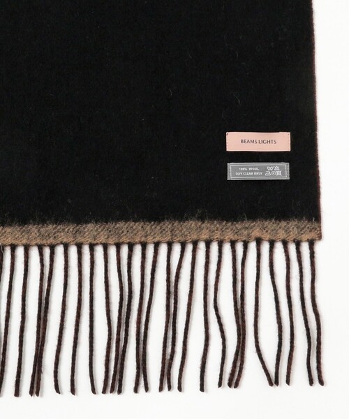BEAMS LIGHTS(ビームスライツ)の「BEAMS LIGHTS / 配色 ソリッドカラー マフラー(マフラー・メンズ・ブラック/ネイビー・ONE SIZE)」の7枚目の写真