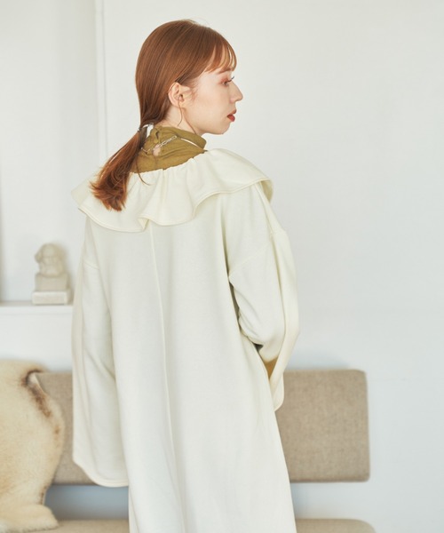 hinari（ヒナリ）の「ラッフルカラーワンピース（ワンピース・レディース・ブラック/アイボリー・FREE/SMALL）」の18枚目の写真