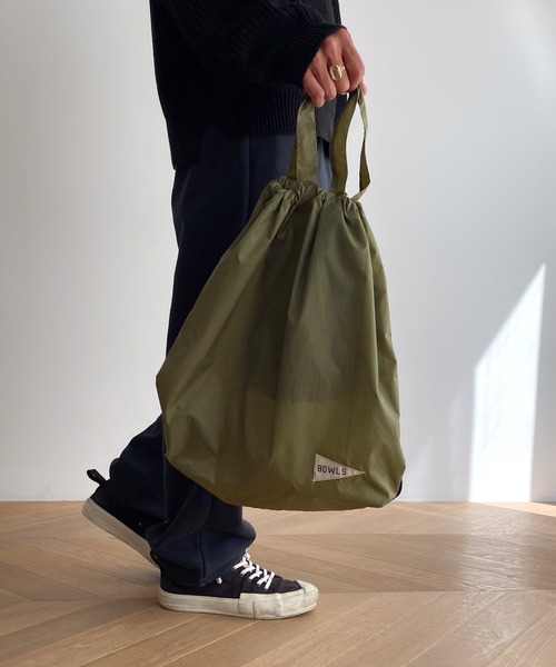 CANAL JEAN（キャナルジーン）の「1975 TOKYO　BOWLSナップサック（バックパック/リュック・レディース・ブラック/カーキ/ネイビー・ONE SIZE）」の12枚目の写真