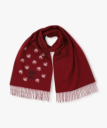 アナスイ　マフラー　グリーン　刺繍　ウール ANNA SUI（アナスイ）の「ウール刺繍マフラー（マフラー）」 - WEAR