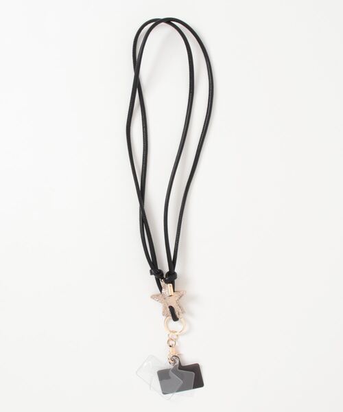 Paradise Picnic（パラダイスピクニック）の「グリッタースマホストラップ（スマホグッズ・レディース・ネイビー/ブラック/ゴールド/シルバー・FREE）」の4枚目の写真