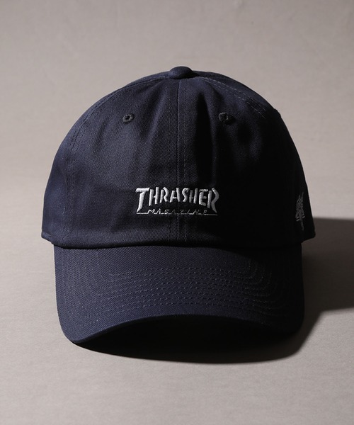THRASHER/スラッシャー】ロゴ刺繍 6パネル ツイル ベースボール
