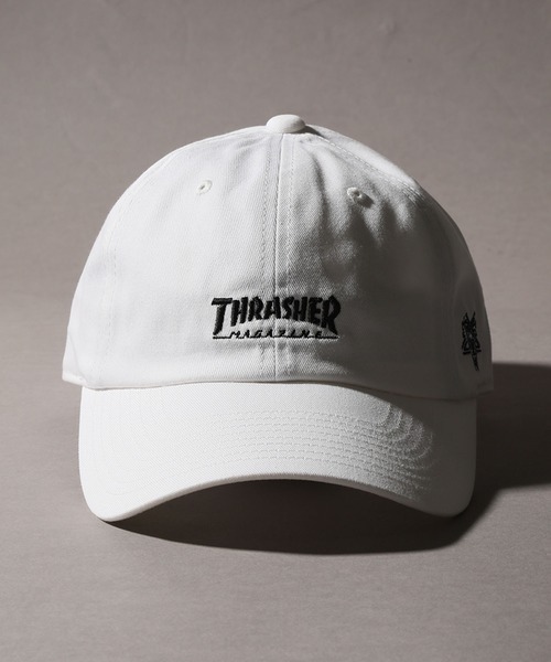 THRASHER（スラッシャー）の「【THRASHER/スラッシャー】ロゴ刺繍 6パネル ツイル ベースボールキャップ（キャップ・メンズ・ネイビー/ブラック/ベージュ/グレー/ホワイト・FREE）」の6枚目の写真