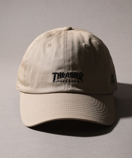 THRASHER（スラッシャー）の「【THRASHER/スラッシャー】ロゴ刺繍 6パネル ツイル ベースボールキャップ（キャップ・メンズ・ネイビー/ブラック/ベージュ/グレー/ホワイト・FREE）」の9枚目の写真