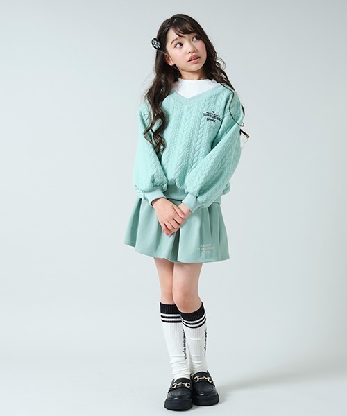by LOVEiT(バイラビット)の「パールボタンリボン付きスカパン(スカート・キッズ・ブラック/エメラルド/レッド・120cm/160cm/150cm/140cm/130cm)」の8枚目の写真