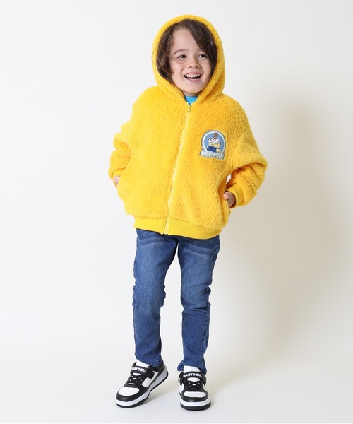 MINIONS(ミニオンズ)の「親子お揃い ミニオン ボアジップパーカー 9102K(パーカー・キッズ・ブラウン/イエロー・120cm/110cm/100cm/130cm)」の6枚目の写真