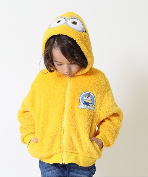 MINIONS(ミニオンズ)の「親子お揃い ミニオン ボアジップパーカー 9102K(パーカー・キッズ・ブラウン/イエロー・120cm/110cm/100cm/130cm)」の5枚目の写真