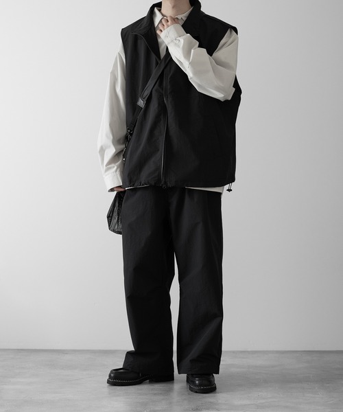 RUUBON（ルーボン）の「【RUUBON】nylon drawstring vest / ナイロン ドロストベスト（ベスト・メンズ・ブラック・L/M/S）」の10枚目の写真