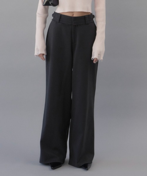 GIUNON(ジウノン)の「adjustable wide pants / アジャスタブルワイドパンツ(その他パンツ・レディース・グレー/ブラウン・0/1)」の6枚目の写真