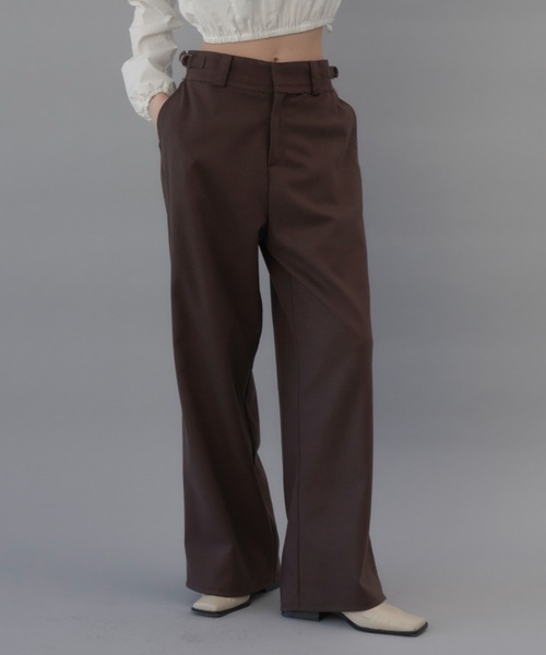 GIUNON(ジウノン)の「adjustable wide pants / アジャスタブルワイドパンツ(その他パンツ・レディース・グレー/ブラウン・0/1)」の3枚目の写真