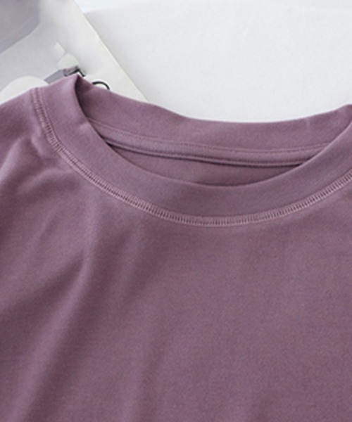 Miniministore（ミニミニストア）の「ヒートインナー レディース あったか（Tシャツ/カットソー・レディース・ブルー/ホワイト/モスグリーン/ブラウン/パープル/ブラック・フリー）」の9枚目の写真