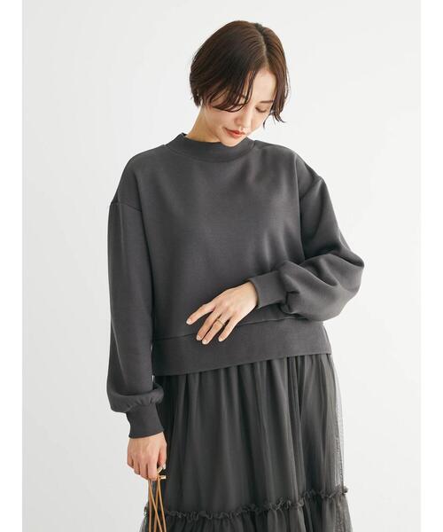 Sugar spoon（シュガースプーン）の「・SUGAR　SPOON　チュールドッキングワンピース（ワンピース・レディース・チャコールグレー/ベージュ/ブラック・FREE）」の15枚目の写真