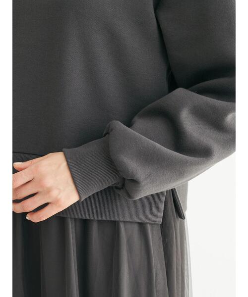 Sugar spoon（シュガースプーン）の「・SUGAR　SPOON　チュールドッキングワンピース（ワンピース・レディース・チャコールグレー/ベージュ/ブラック・FREE）」の19枚目の写真