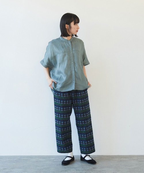 yuni（ユニ ）の「ウォッシュリネン スクエアブラウス（シャツ