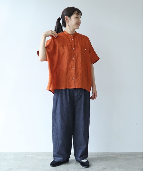yuni（ユニ ）の「ウォッシュリネン スクエアブラウス（シャツ
