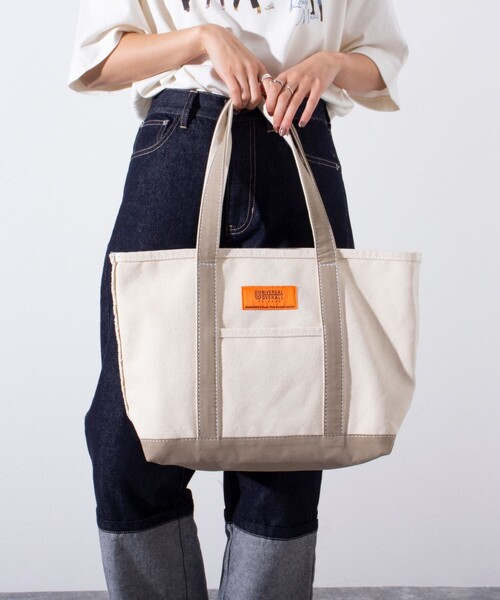 UNIVERSAL OVERALL（ユニバーサルオーバーオール）の「【UNIVERSAL OVERALL/ユニバーサルオーバーオール】キャンバストートバッグ（トートバッグ・メンズ・ブラック/ベージュ/ネイビー/グレー・FREE）」の3枚目の写真