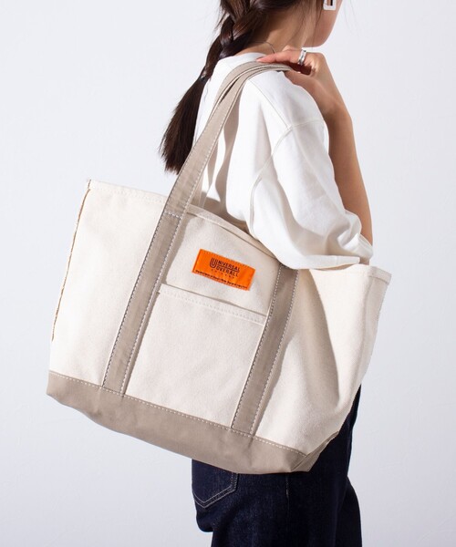 UNIVERSAL OVERALL（ユニバーサルオーバーオール）の「【UNIVERSAL OVERALL/ユニバーサルオーバーオール】キャンバストートバッグ（トートバッグ・メンズ・ブラック/ベージュ/ネイビー/グレー・FREE）」の6枚目の写真