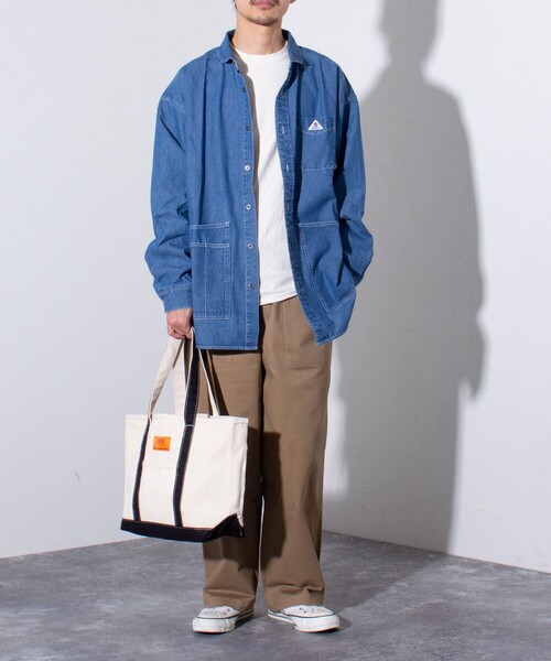 UNIVERSAL OVERALL（ユニバーサルオーバーオール）の「【UNIVERSAL OVERALL/ユニバーサルオーバーオール】キャンバストートバッグ（トートバッグ・メンズ・ブラック/ベージュ/ネイビー/グレー・FREE）」の9枚目の写真