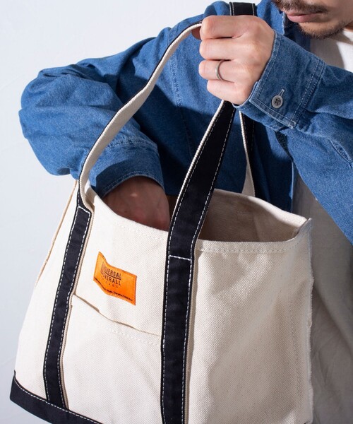 UNIVERSAL OVERALL（ユニバーサルオーバーオール）の「【UNIVERSAL OVERALL/ユニバーサルオーバーオール】キャンバストートバッグ（トートバッグ・メンズ・ブラック/ベージュ/ネイビー/グレー・FREE）」の11枚目の写真