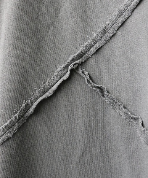 Starting Over（スターティングオーバー）の「裏毛 切り替え ピグメント クルーネック/トレーナー スウェット/長袖 トップス プルオーバー/レディース メンズ ユニセックス/ボリューム袖（スウェット・メンズ・チャコールグレー/ブラック・M/L/XL）」の5枚目の写真