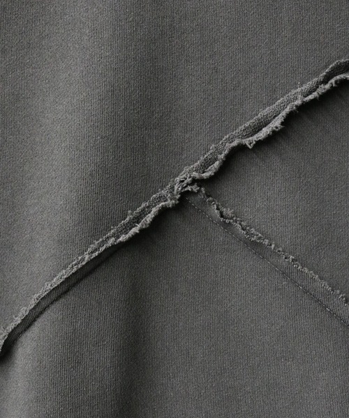 Starting Over（スターティングオーバー）の「裏毛 切り替え ピグメント クルーネック/トレーナー スウェット/長袖 トップス プルオーバー/レディース メンズ ユニセックス/ボリューム袖（スウェット・メンズ・チャコールグレー/ブラック・M/L/XL）」の6枚目の写真
