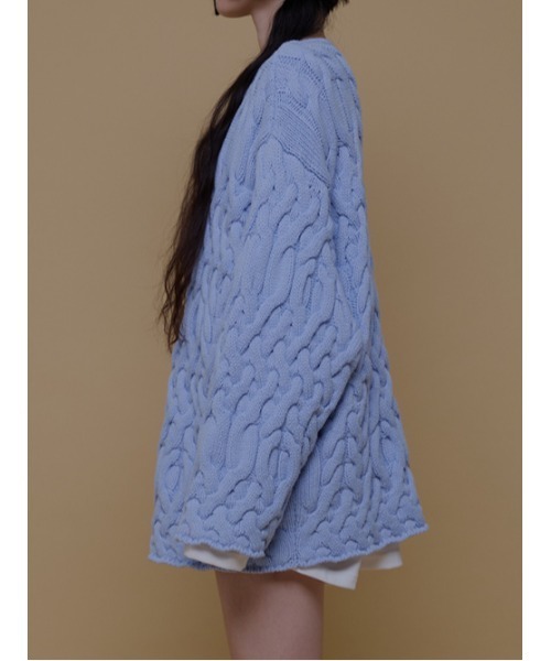 AMAIL（アマイル）の「Pon snake knit（ニット/セーター・レディース・アイボリー/ブルー/ブラック・FREE）」の14枚目の写真