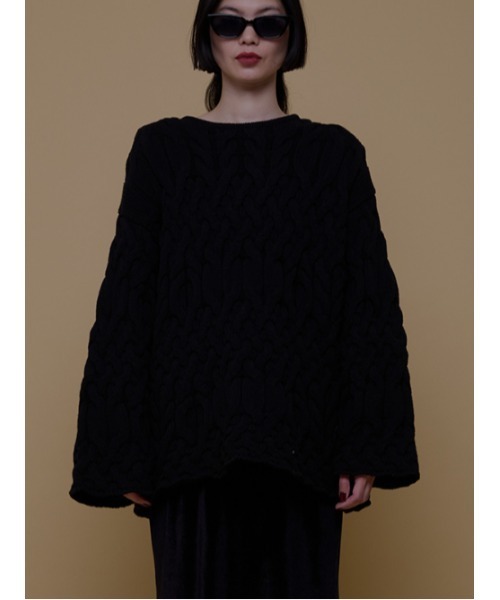 AMAIL（アマイル）の「Pon snake knit（ニット/セーター・レディース・アイボリー/ブルー/ブラック・FREE）」の20枚目の写真