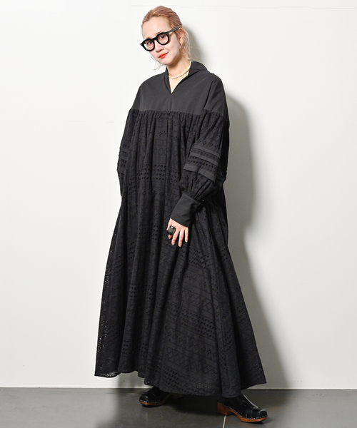 CITYSHOP（シティーショップ）の「COTTON LACE LONG DRESS：ワンピース