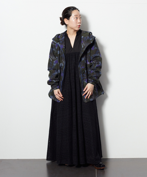 CITYSHOP ロングワンピース　 ブラック CITYSHOP（シティーショップ）の「COTTON LACE LONG DRESS