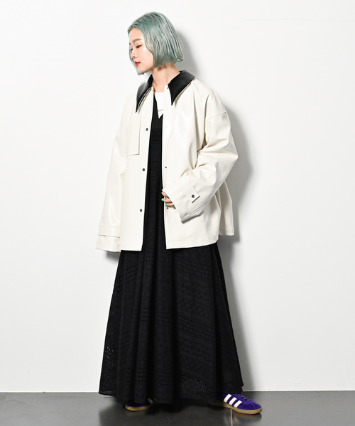 CITYSHOP(シティーショップ)の「COTTON LACE LONG DRESS:ワンピース(ワンピース・レディース・ホワイト/ブラック・38/36)」の8枚目の写真