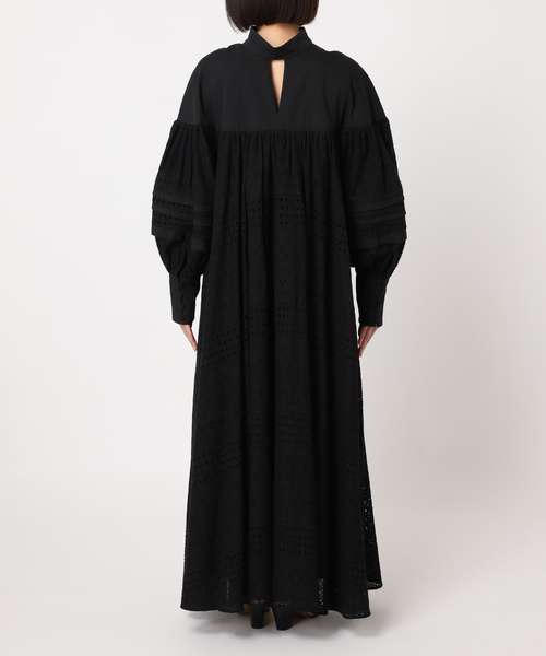 CITYSHOP ロングワンピース　 ブラック CITYSHOP（シティーショップ）の「COTTON LACE LONG DRESS