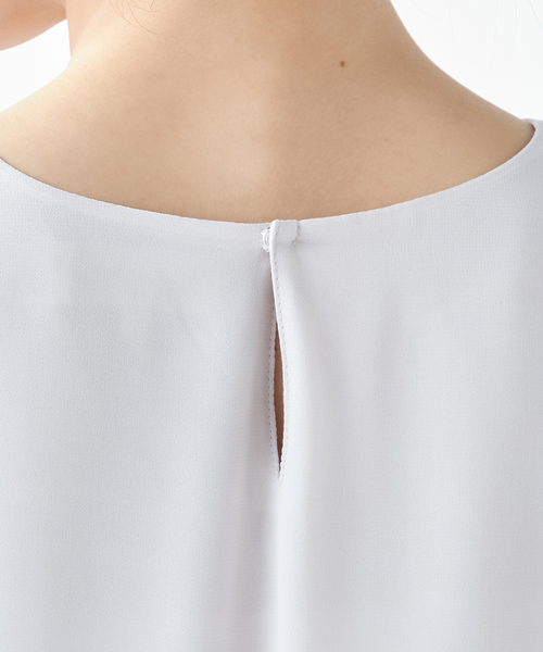 A/C DESIGN BY ALPHA CUBIC(エーシーデザインバイアルファキュービック)の「プリーツブラウス(Tシャツ/カットソー・レディース・パープル/ライトグレー・M/L/LL)」の6枚目の写真