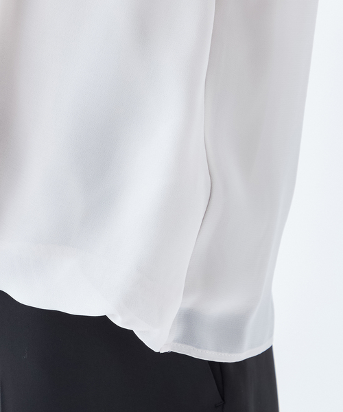 A/C DESIGN BY ALPHA CUBIC(エーシーデザインバイアルファキュービック)の「プリーツブラウス(Tシャツ/カットソー・レディース・パープル/ライトグレー・M/L/LL)」の5枚目の写真