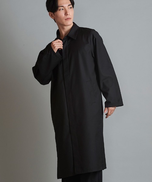 NO ID.（ノーアイディ）の「mj9776- ｽﾃﾝｶﾗｰﾛﾝｸﾞｼｬﾂｺｰﾄ（ステンカラーコート・メンズ・ブルーグリーン/チェック/ブラック・ONE SIZE）」の21枚目の写真