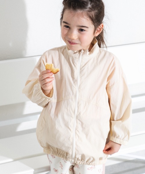 pairmanon（ペアマノン）の「セット着用可能 切り替えナイロンブルゾン（ナイロンジャケット・キッズ・ブルー/ブラック/カーキ/ライトグリーン/ホワイト/レッド/ピンク・130/120/150/100/140/90/110）」の3枚目の写真