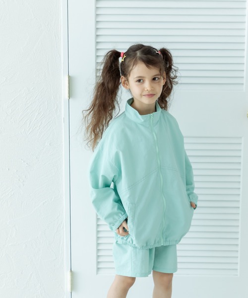 pairmanon（ペアマノン）の「セット着用可能 切り替えナイロンブルゾン（ナイロンジャケット・キッズ・ブルー/ブラック/カーキ/ライトグリーン/ホワイト/レッド/ピンク・130/120/150/100/140/90/110）」の5枚目の写真