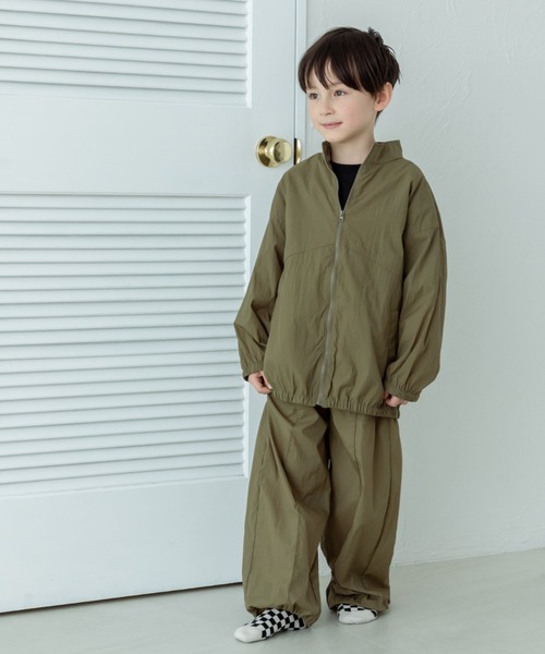 pairmanon（ペアマノン）の「セット着用可能 切り替えナイロンブルゾン（ナイロンジャケット・キッズ・ブルー/ブラック/カーキ/ライトグリーン/ホワイト/レッド/ピンク・130/120/150/100/140/90/110）」の8枚目の写真