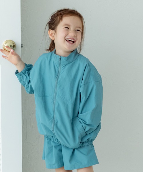 pairmanon（ペアマノン）の「セット着用可能 切り替えナイロンブルゾン（ナイロンジャケット・キッズ・ブルー/ブラック/カーキ/ライトグリーン/ホワイト/レッド/ピンク・130/120/150/100/140/90/110）」の22枚目の写真