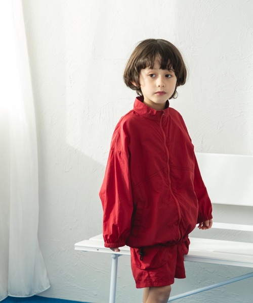 pairmanon（ペアマノン）の「セット着用可能 切り替えナイロンブルゾン（ナイロンジャケット・キッズ・ブルー/ブラック/カーキ/ライトグリーン/ホワイト/レッド/ピンク・130/120/150/100/140/90/110）」の16枚目の写真