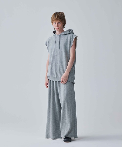 Iroquois（イロコイ）の「IROQUOIS イロコイ / 30/10 SWEATSHIRTS VS セットアップ裏毛ビッグシルエットフーディーベスト / 176101（パーカー・メンズ・霜降りグレー/ブラック/ラベンダー・1/2）」の10枚目の写真