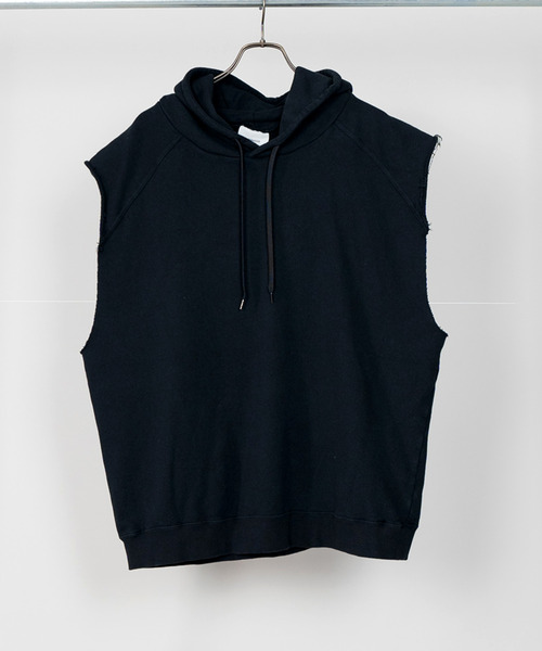 Iroquois（イロコイ）の「IROQUOIS イロコイ / 30/10 SWEATSHIRTS VS セットアップ裏毛ビッグシルエットフーディーベスト / 176101（パーカー・メンズ・霜降りグレー/ブラック/ラベンダー・1/2）」の13枚目の写真