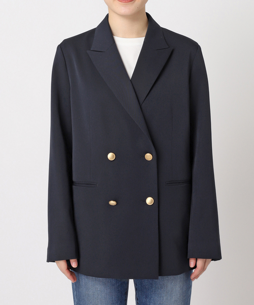 セール】ドライツイルダブルブレストジャケット（テーラードジャケット