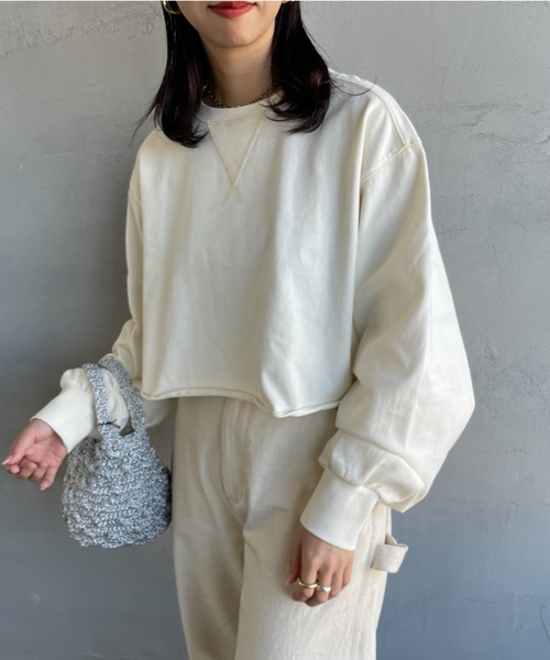 SCREEN STARS（スクリーンスターズ）の「[SCREEN STARS/スクリーンスターズ] 別注 ショート丈 ピグメントロンT（Tシャツ/カットソー・レディース・ブラック/オフホワイト/グレー/ブルー/イエロー・F）」の2枚目の写真